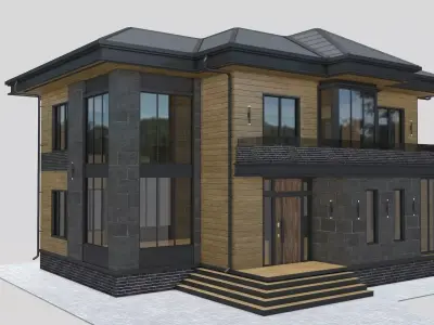 Russia Modern House 3D model