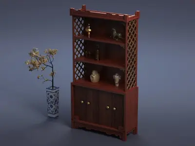 abinet cabinet wardrobe sofa bed table bookshelve 3D model