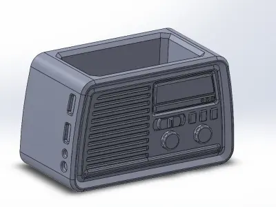 retro speaker pattern vase 3D print model