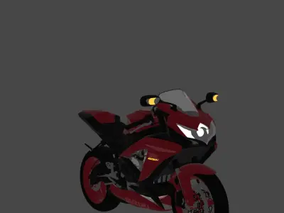 suzuki motorcycle Low-poly 3D model