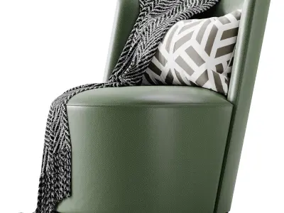 GALAPAGOS UPHOLSTERED ARMCHAIR 3D model