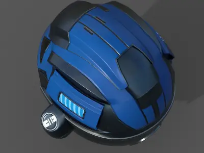 Helmet scifi pilot fantasy human protection soldier combat  Low-poly 3D model