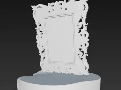 Antique Style Decorative Frame 3D model