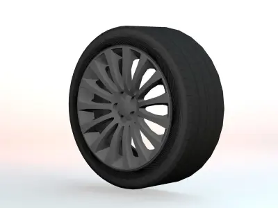 Car Tire Low-poly 3D model