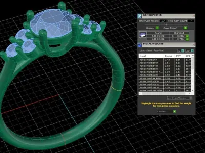 Round Engagement Ring 3D print model
