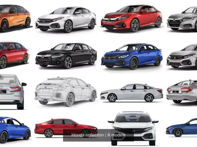 Honda collection 3D Model Pack