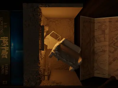 Lamp Harry Potter escapes from home in Ron Weasleys car 3D print model