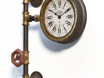 Factory Pressure Gauge Clock 3D model