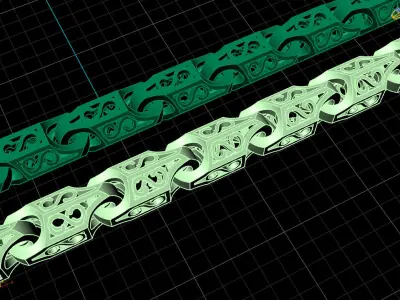 NECKLACE   gold jewelry 3D print model
