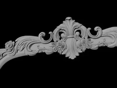 bed headboard 3D model