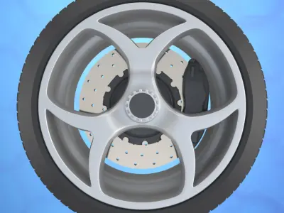car wheels tire rim 3D model
