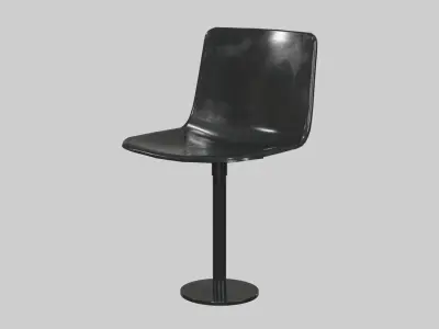 PATO COLUMN Chair-Black Painted Steel Low-poly 3D model