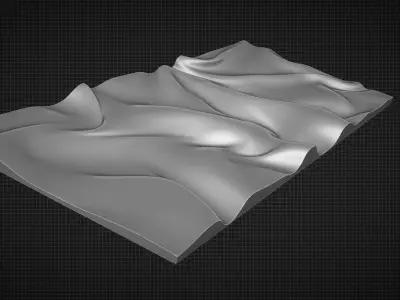 Drapery Wall Art Panel  for cnc carving 3D print model