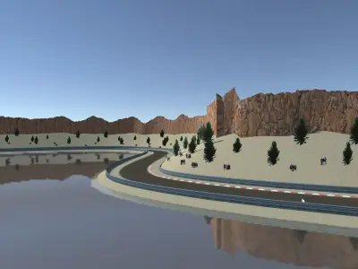  Race Track Megapack Low-poly 3D model