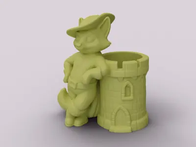 Knight Cat Tower Organizer 3D print model