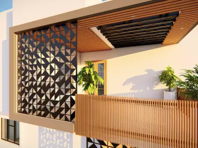 Modern Two-Story House 3D model