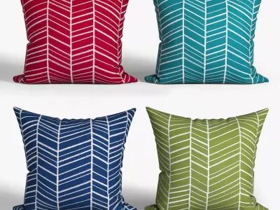 Decorative pillows  set 078 3D model