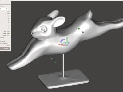 Rabbit lapin modern art sculpture 3D print model