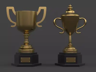 Trophy Cups 3D model 20