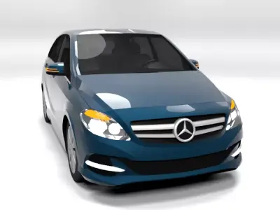 MERCEDES B200C 2015 LOWPOLY Low-poly 3D model