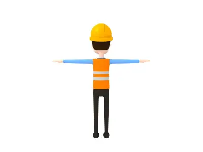 CartoonMan001 Engineer 3D model