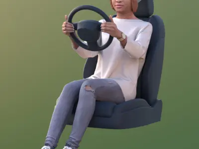 Iona 10613 - Casual Woman Driving A Car 3D model