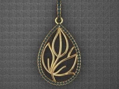 Leaf Pendant 3D print model