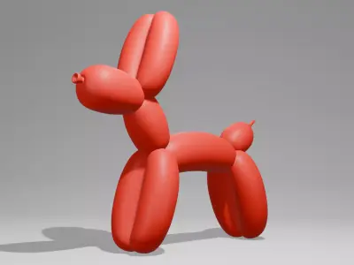 Balloon Dog Free low-poly 3D model