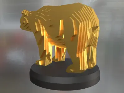 Parametric Bear Low-poly 3D model purchase