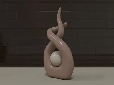 abstract sculpture Low-poly 3D model