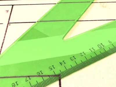 Angle Bevel Ruler 02 3D model