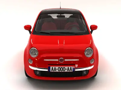 Fiat 500 3D model by Prestations3d