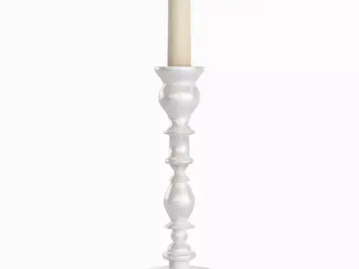 Elegant Candlestick 03 Low-poly 3D model