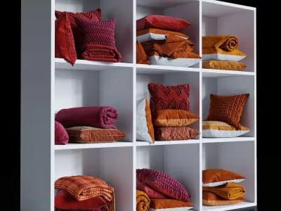 Colorful Cozy Pillows collection 3D model