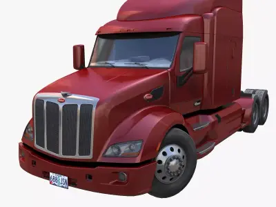 Peterbilt 579 truck Low-poly 3D model