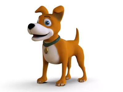 Dog Cartoon Low-poly 3D model order