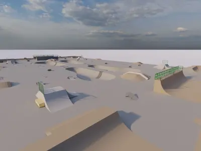 Skatepark-Skate Park PACK 3D model