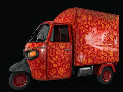 Tuck Tuck Truck Low-poly 3D model