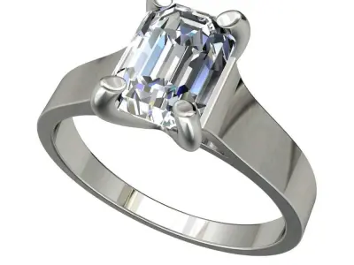 Engagement Ring  STL File Format ready For 3D Printing - CC77 3D print model