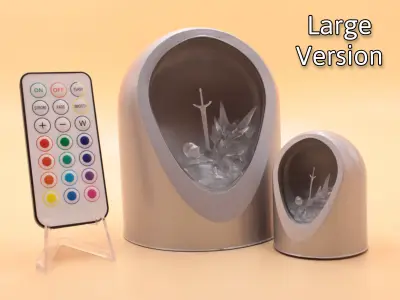 Dragon and Knight Fantasy - LED Light Up Diorama 3D print model