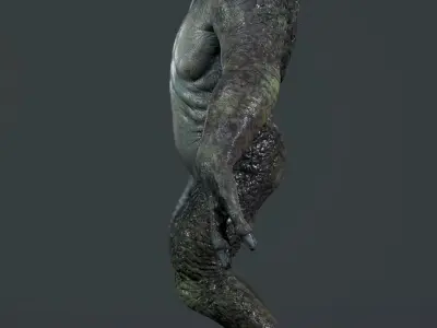 Monster-RIGGED creature with arms and legs Low-poly 3D model