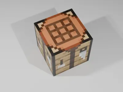 Minecraft Crafting Table Block 3d model Low-poly 3D model