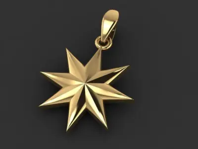 pendant star Free 3D print model