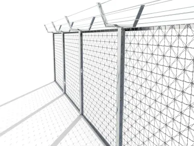 Low Poly Modular Fence 3 Low-poly 3D model