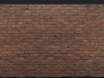 Brick wall 001 3D model