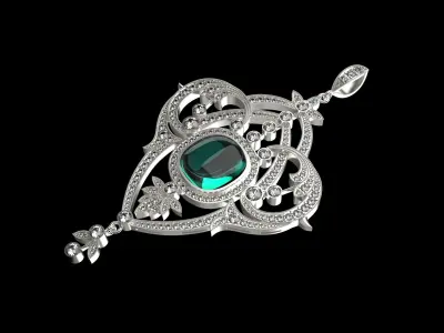 Women Luxury Pendant N3 3D print model