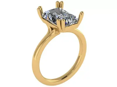 Radiant split open shank concept ring  3D print model