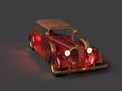 Chinese vintage car   3D model
