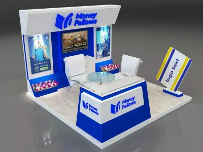 Booth Exhibition Stand a 652b 3D model