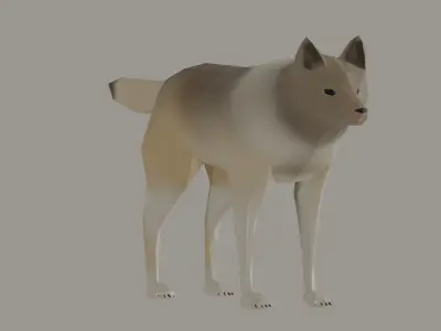 Wolf Low Poly Low-poly 3D model